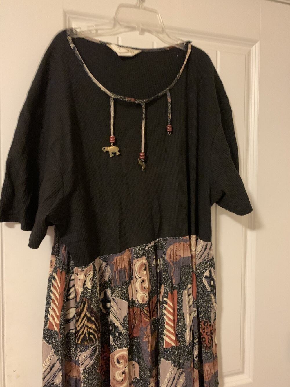 Melrose womens jungle themed short sleeve maxi dress printed dress sz 24
